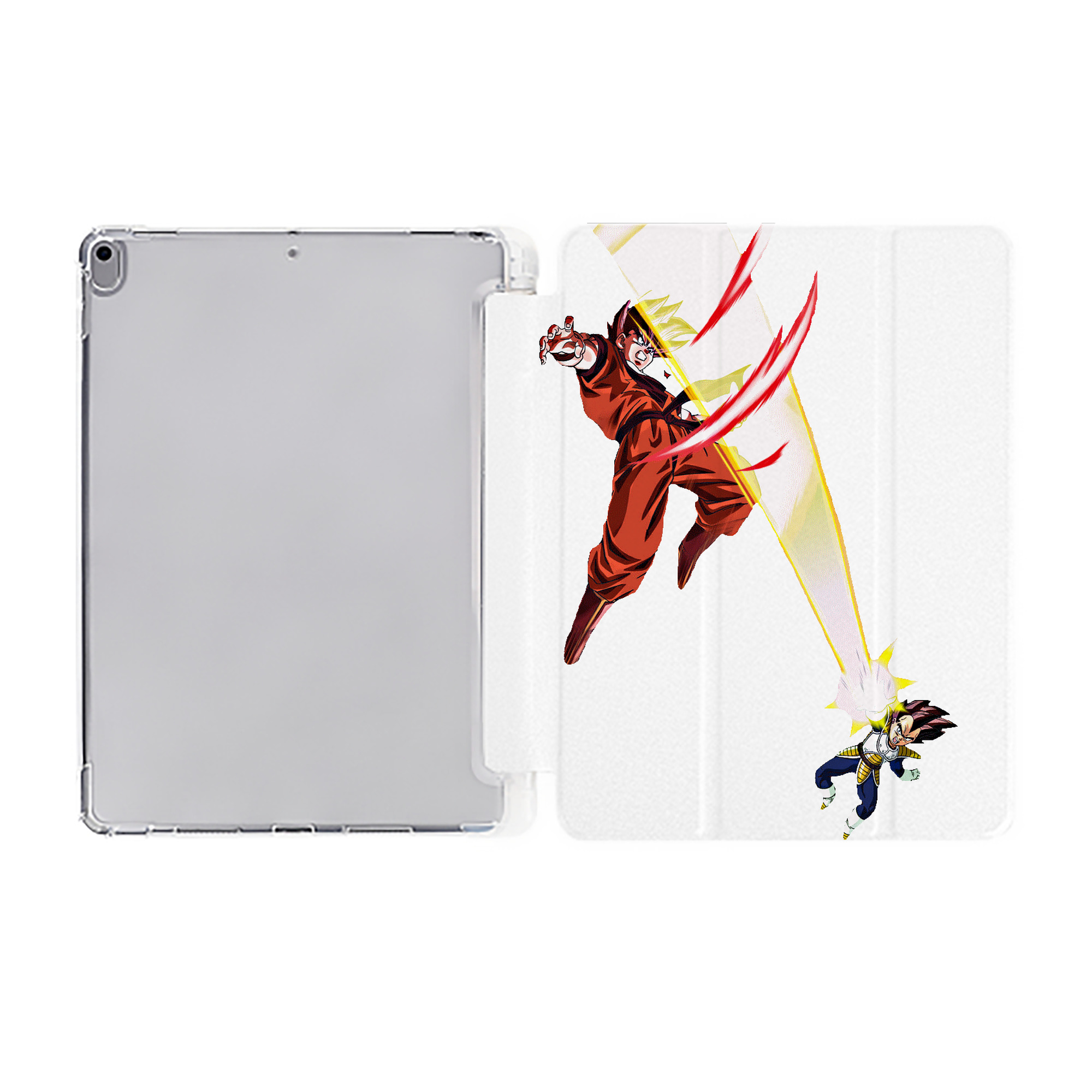 （画像用） ドラゴンボール ベジータ四世（Bejīta Yonsei）DRAGON BALL Vegeta IV IPad ケース ペン収納付き 三つ折りスタンド PUレザー×シリコン 対応機種9.5/10.5/10.9インチ